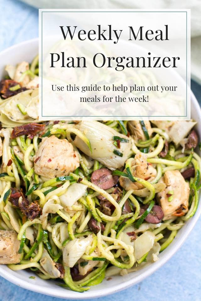 a free weekly meal plan organizer to help you eat healthy on a budget and save money!