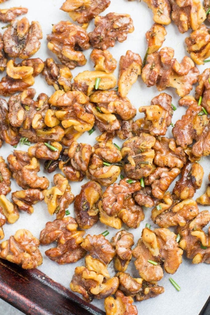 Healthy Toasted Rosemary Walnuts