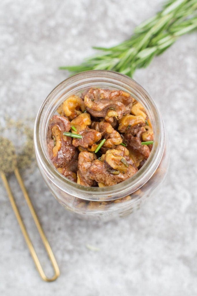 Healthy Toasted Rosemary Walnuts
