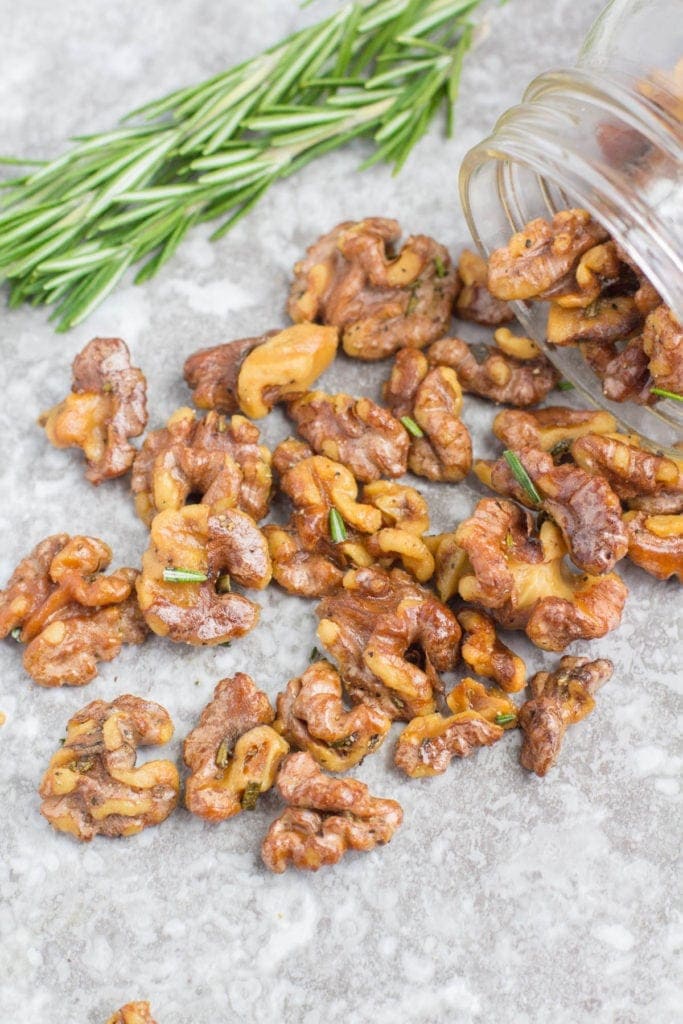 Healthy Toasted Rosemary Walnuts
