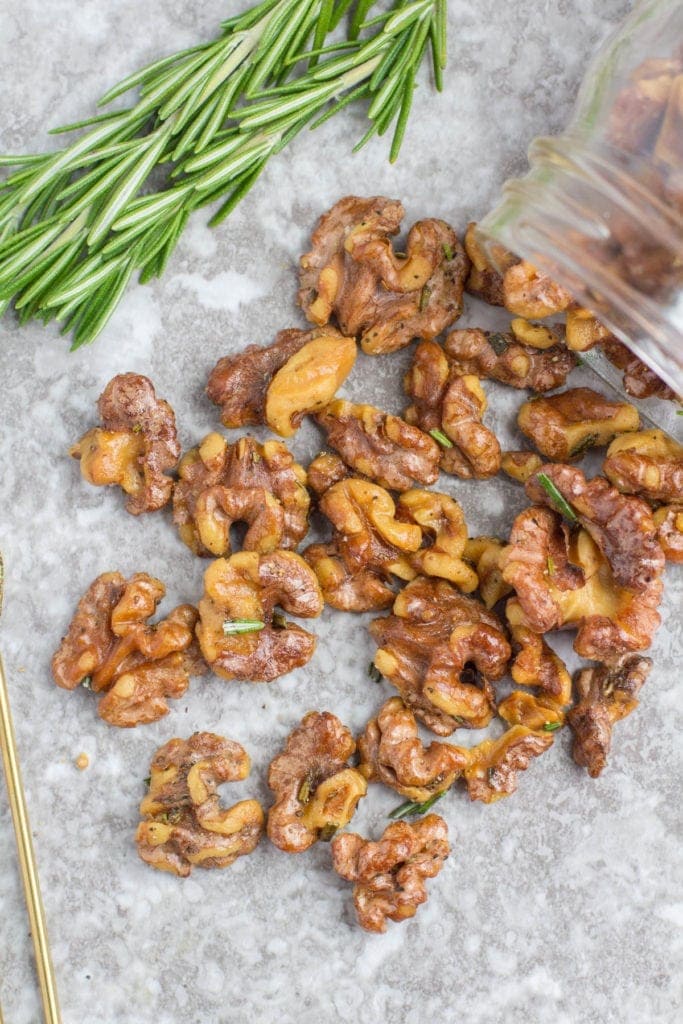 Healthy Toasted Rosemary Walnuts