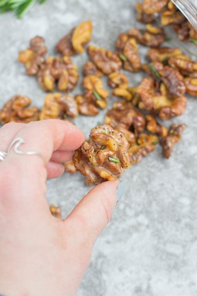 Healthy Toasted Rosemary Walnuts
