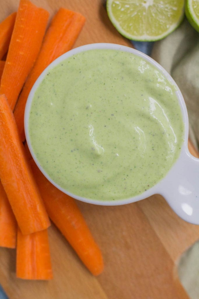 Healthy Cilantro Lime Yogurt Dip
