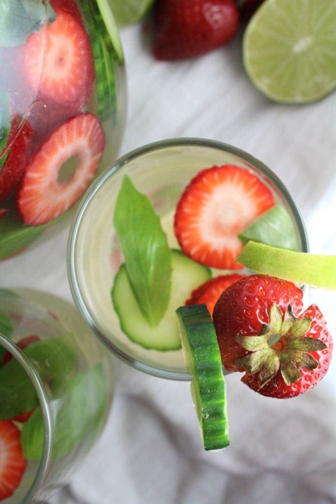 Strawberry Basil Lime Spa Water Recipe