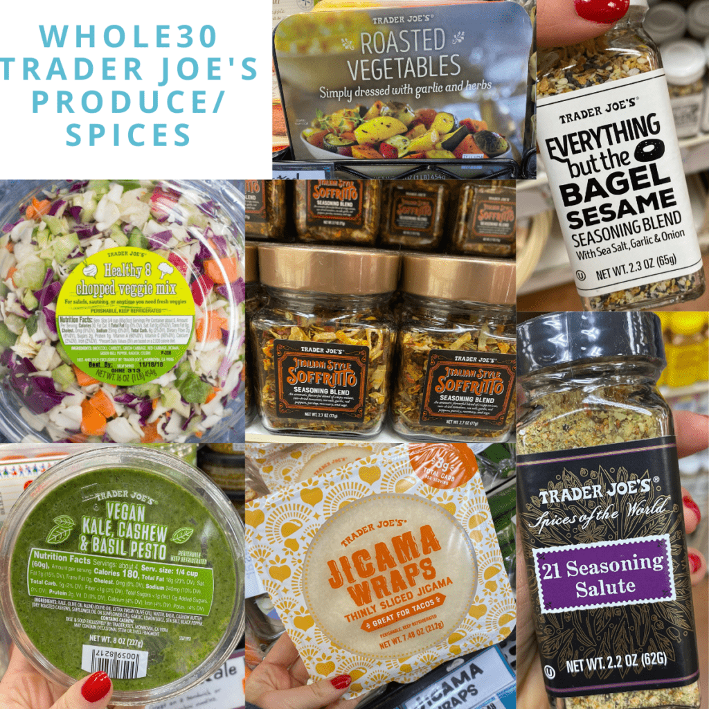 A list of The Best Whole30 Trader Joe's Produce & Spices