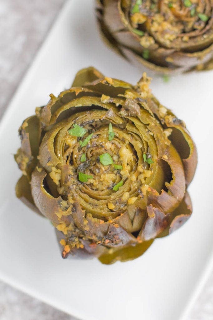 Healthy Crockpot Artichokes