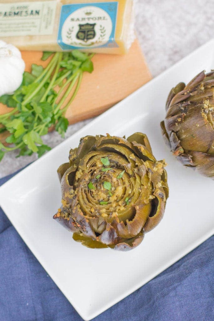 Healthy Crockpot Artichokes