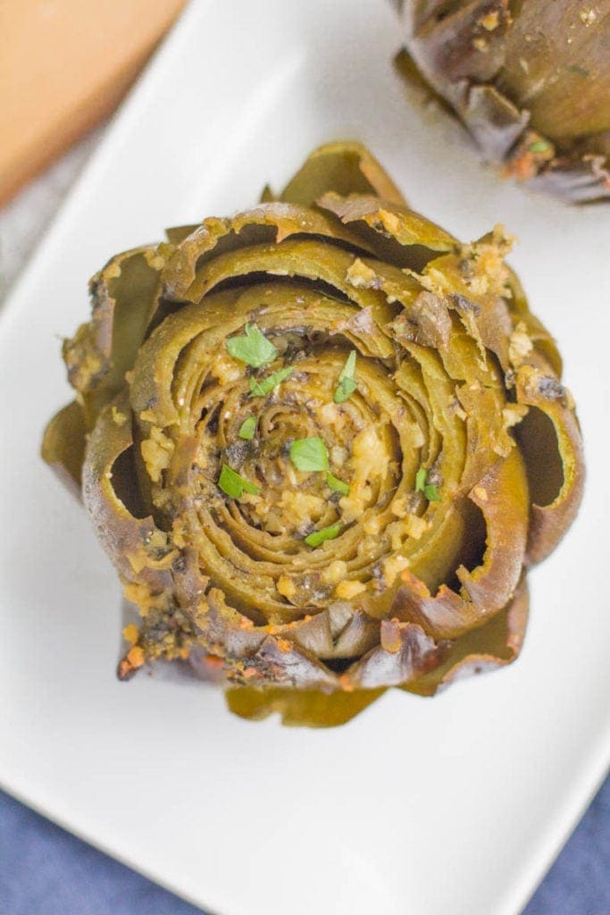 Healthy Crockpot Artichokes