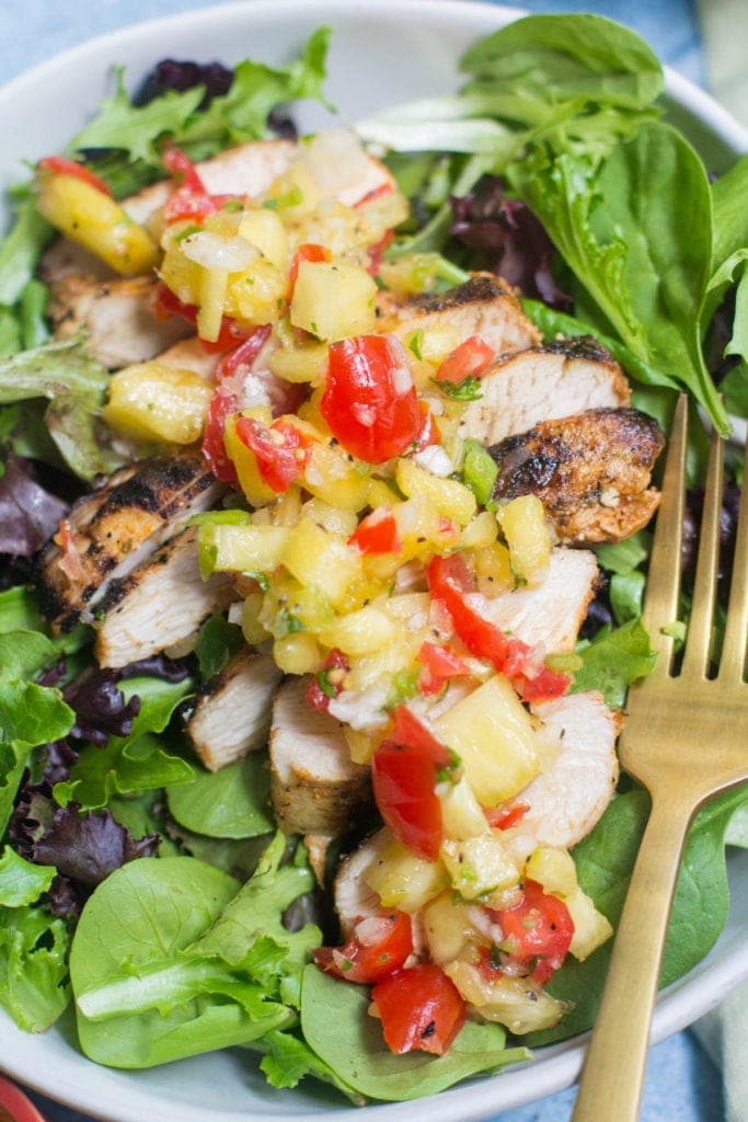 Caribbean Grilled Chicken with Pineapple Salsa