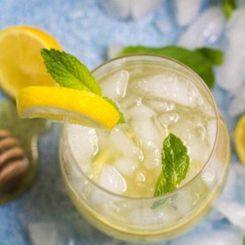 Healthy Honey Mint Lemonade