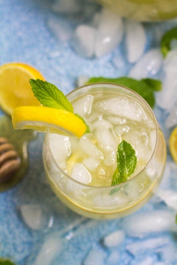 Healthy Honey Mint Lemonade