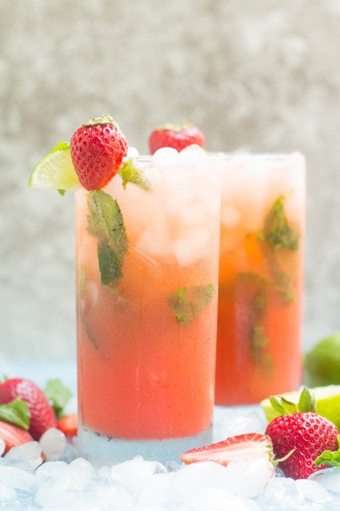 Healthy Strawberry Mojito