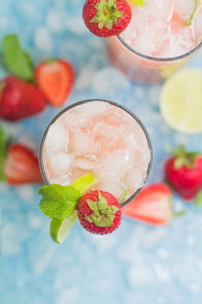 Easy Strawberry Mojitos