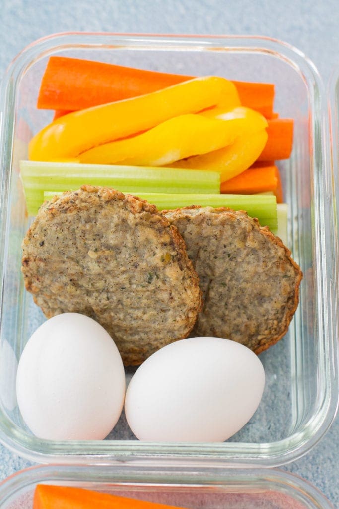 a close up of meal prep breakfast bowl