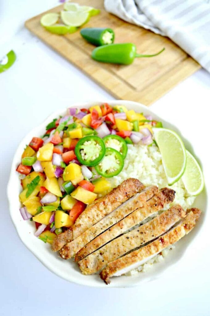 Healthy Grilling Recipes - Pork with peach salsa