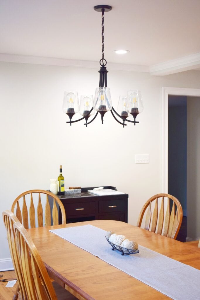 Open concept kitchen dining area