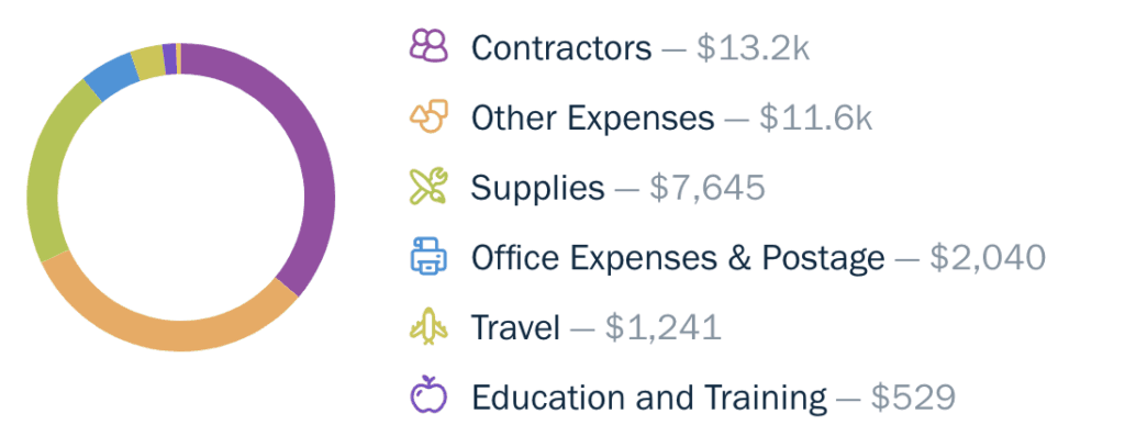 Expenses for a food blog