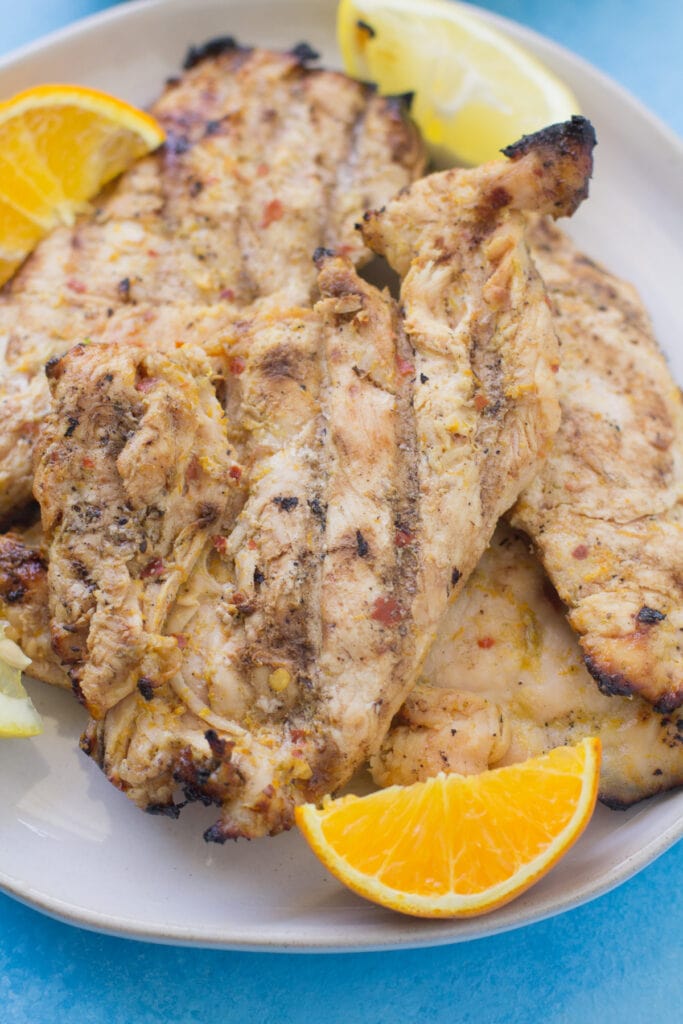 Citrus Grilled Chicken on a white plate