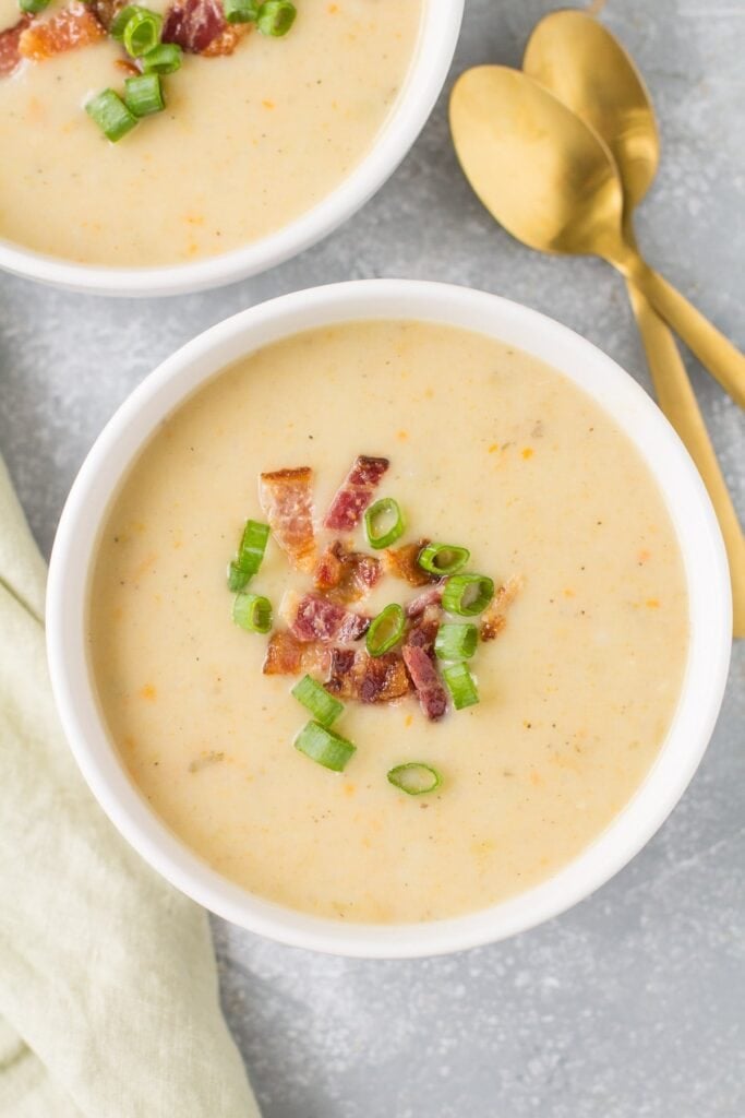 Healthy Potato Soup - an easy Thanksgiving side dish