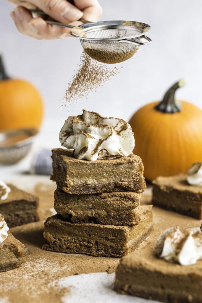 Healthy Pumpkin Bars - a Healthy Thanksgiving Dessert