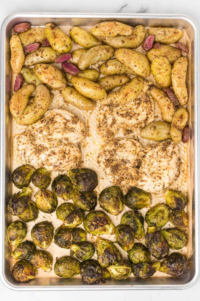 Healthy Sheet Pan Dinners - maple mustard chicken