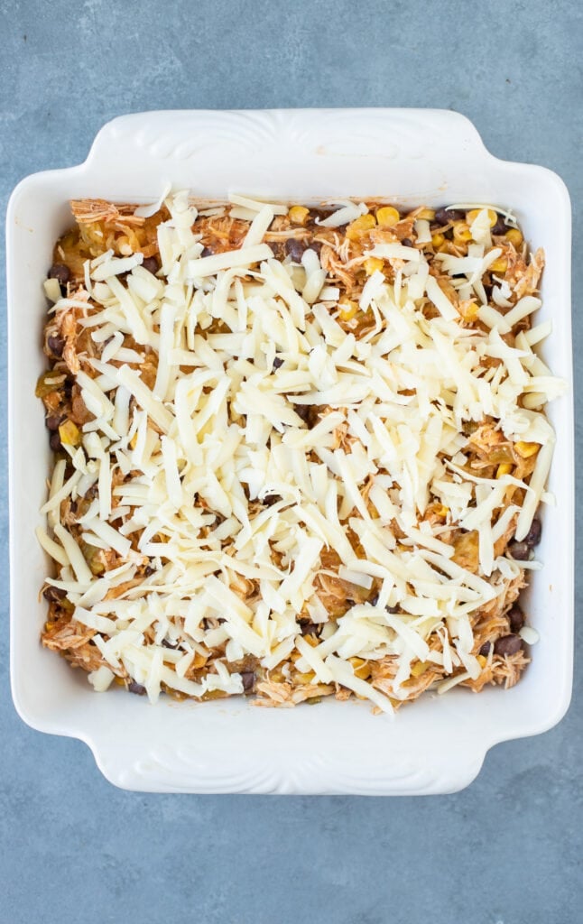 Spaghetti Squash Casserole with cheese on top