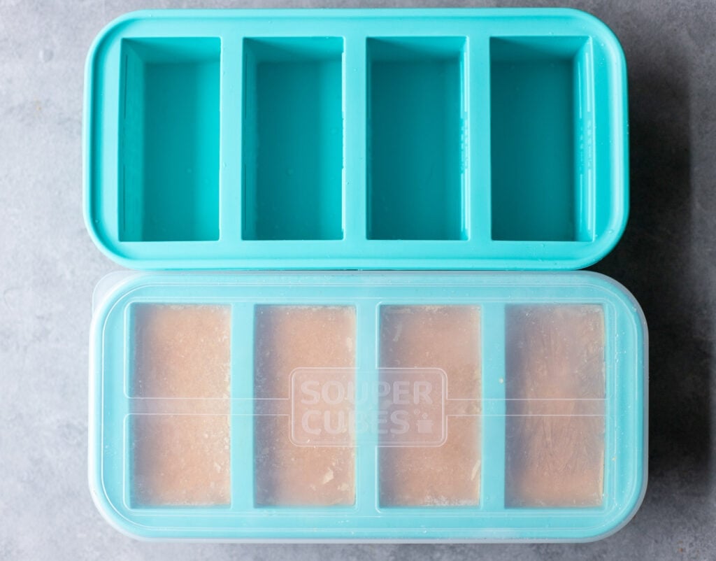Souper cubes - the best molds for freezing on a grey background
