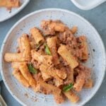 Healthy Bake Ziti on a white plate