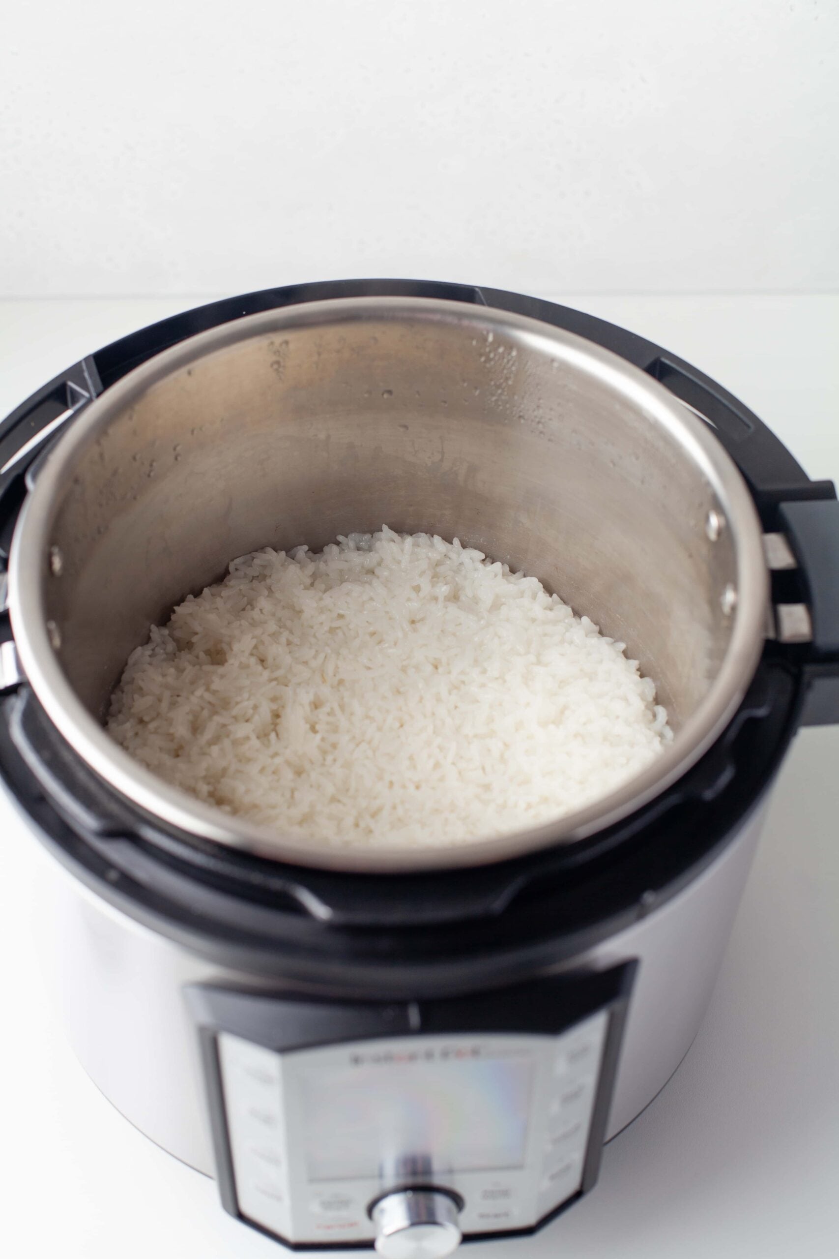 white rice cooked in an instant pot fried rice