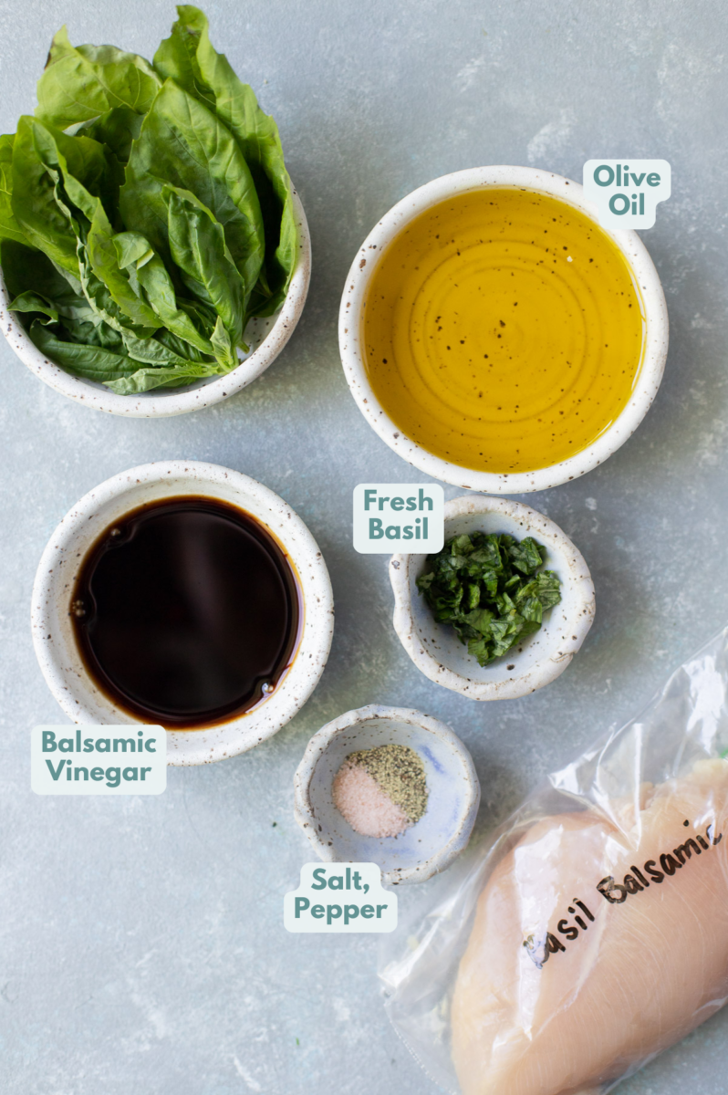 Basil Balsamic Healthy Chicken Marinade Ingredients