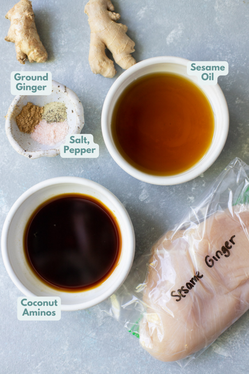 Sesame Ginger Healthy Chicken Marinade ingredients
