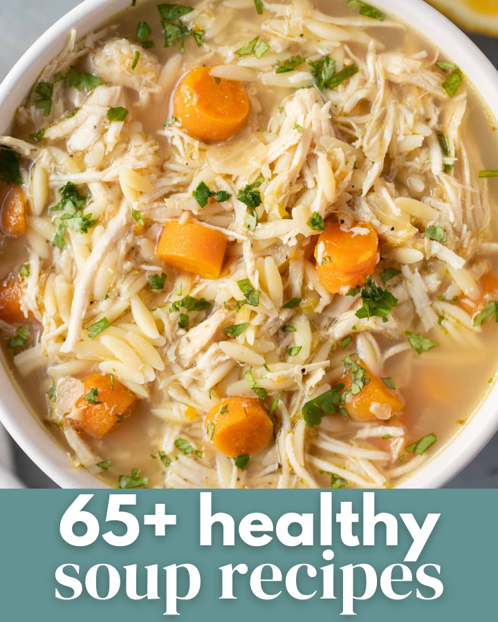 An image with Healthy Soup Recipes overlay