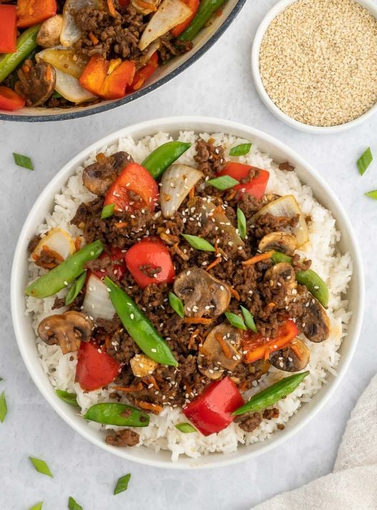 ground beef stir fry