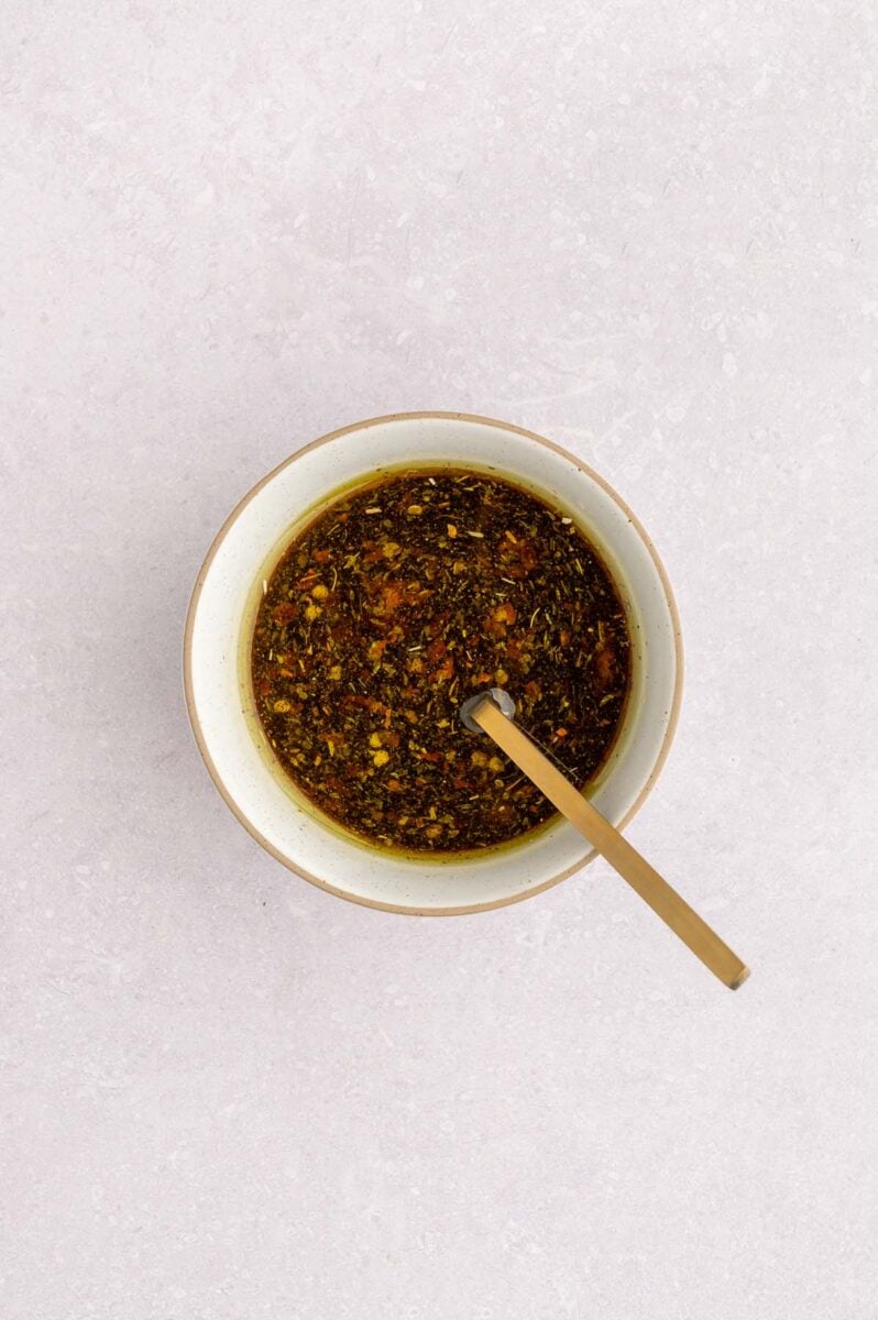Balsamic dressing for grilled vegetable pasta salad.
